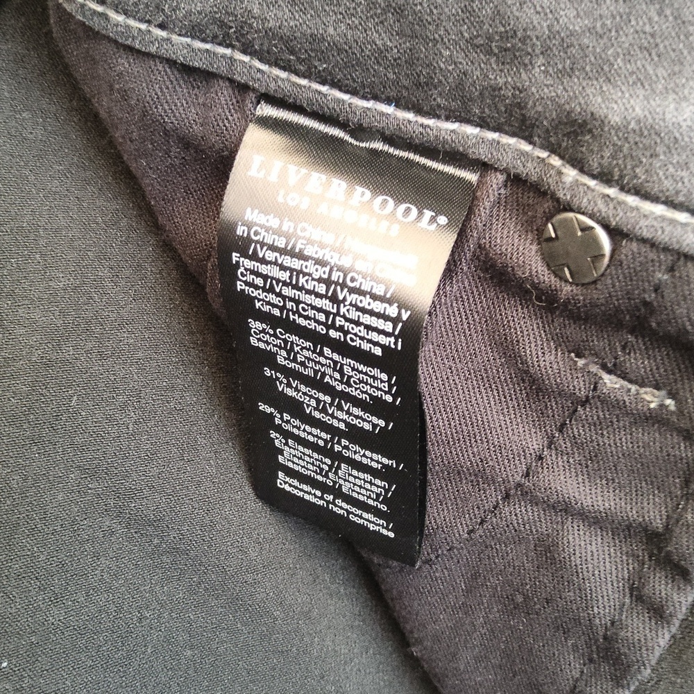Liverpool Los Angeles Women's Dark Gray Jeans Size 8 - Picture 10 of 13